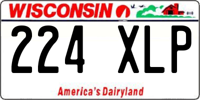 WI license plate 224XLP