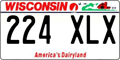 WI license plate 224XLX