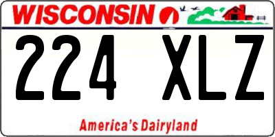 WI license plate 224XLZ