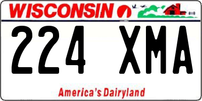 WI license plate 224XMA