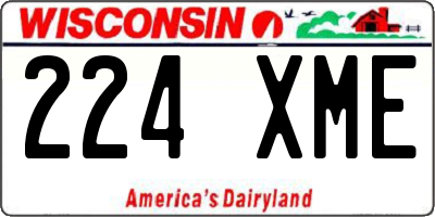 WI license plate 224XME