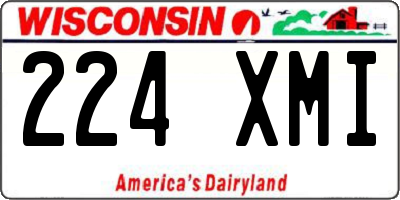 WI license plate 224XMI