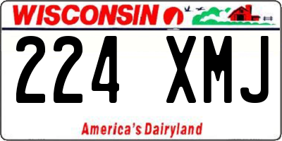 WI license plate 224XMJ