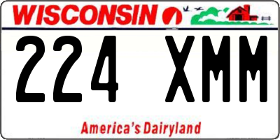 WI license plate 224XMM