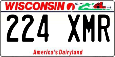 WI license plate 224XMR
