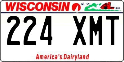 WI license plate 224XMT