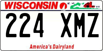 WI license plate 224XMZ