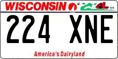 WI license plate 224XNE
