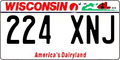 WI license plate 224XNJ