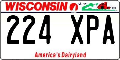 WI license plate 224XPA