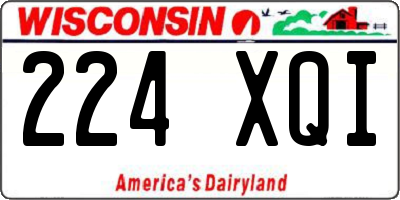 WI license plate 224XQI