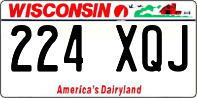WI license plate 224XQJ