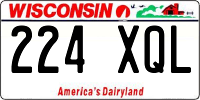 WI license plate 224XQL