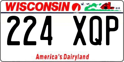 WI license plate 224XQP