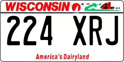 WI license plate 224XRJ