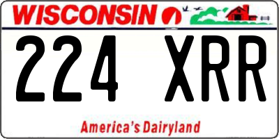 WI license plate 224XRR