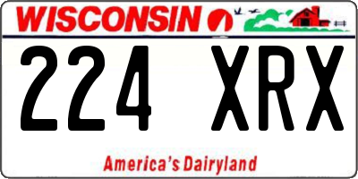 WI license plate 224XRX