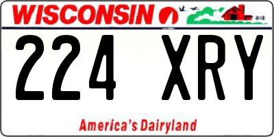 WI license plate 224XRY