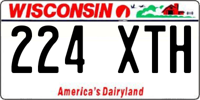 WI license plate 224XTH