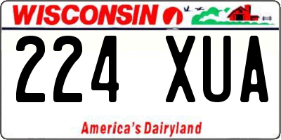 WI license plate 224XUA