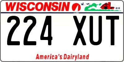 WI license plate 224XUT
