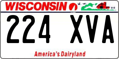 WI license plate 224XVA