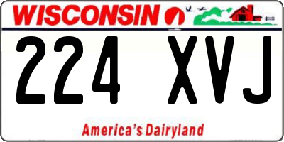 WI license plate 224XVJ