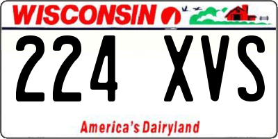WI license plate 224XVS