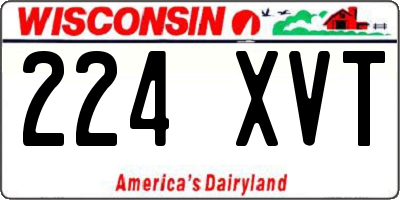 WI license plate 224XVT