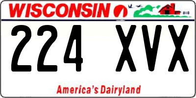 WI license plate 224XVX