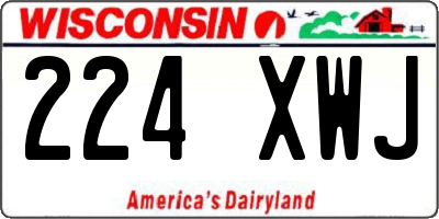 WI license plate 224XWJ