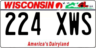 WI license plate 224XWS