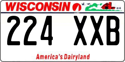 WI license plate 224XXB