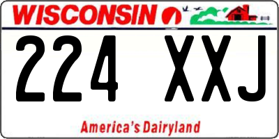WI license plate 224XXJ