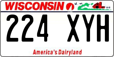 WI license plate 224XYH