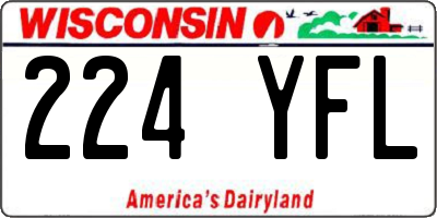 WI license plate 224YFL