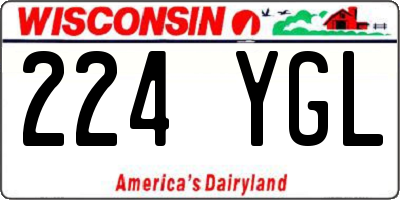 WI license plate 224YGL