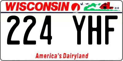 WI license plate 224YHF