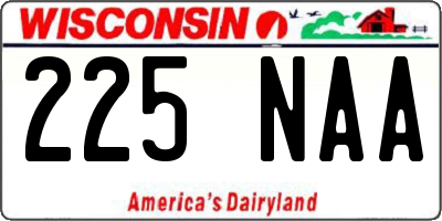WI license plate 225NAA