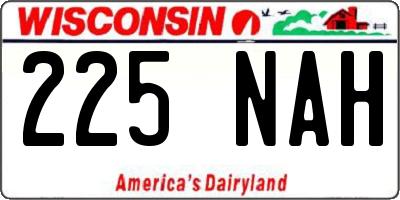 WI license plate 225NAH
