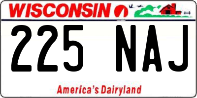 WI license plate 225NAJ