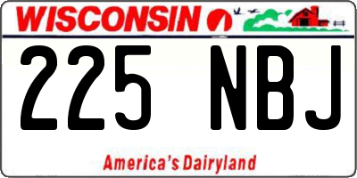 WI license plate 225NBJ