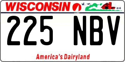 WI license plate 225NBV