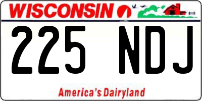 WI license plate 225NDJ