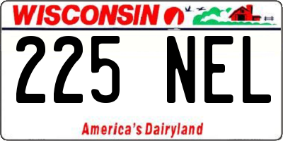 WI license plate 225NEL