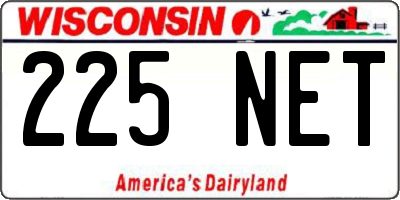 WI license plate 225NET