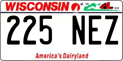WI license plate 225NEZ