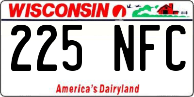 WI license plate 225NFC