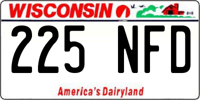 WI license plate 225NFD