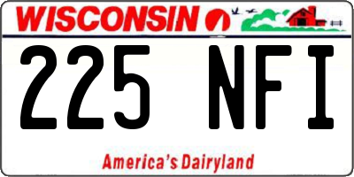 WI license plate 225NFI